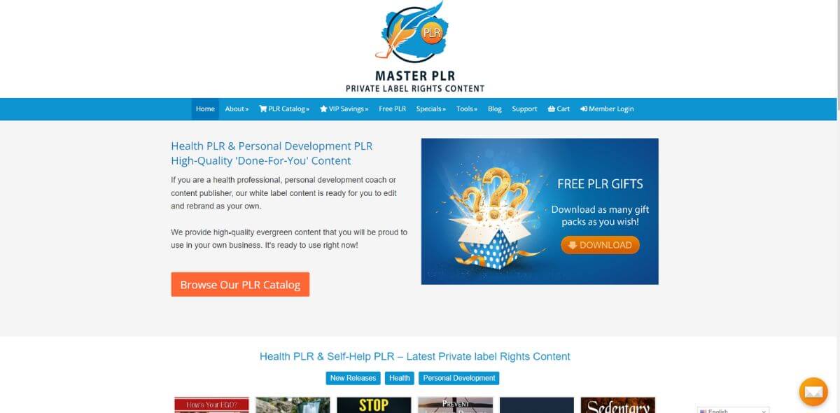 Website MasterPLR Home Page Image